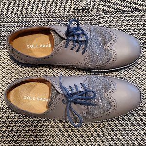 Cole Haan LunarGrand Wingtip Shoes, Leather/Textile, Size listed 6.5W